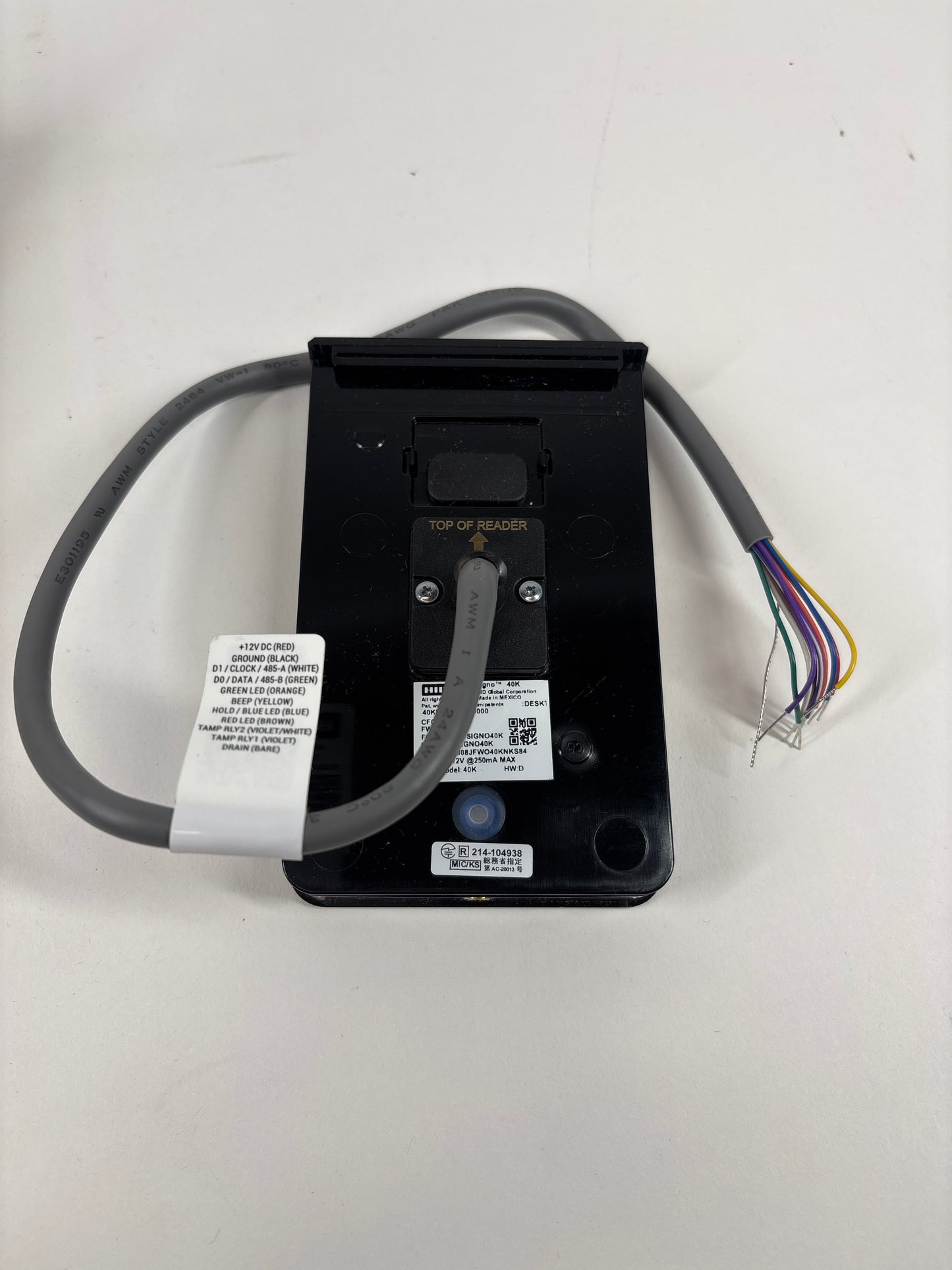 New HID Signo Keypad Reader 40 Reader with Keypad 40KNKS-00-000000 NO BACKPLATE