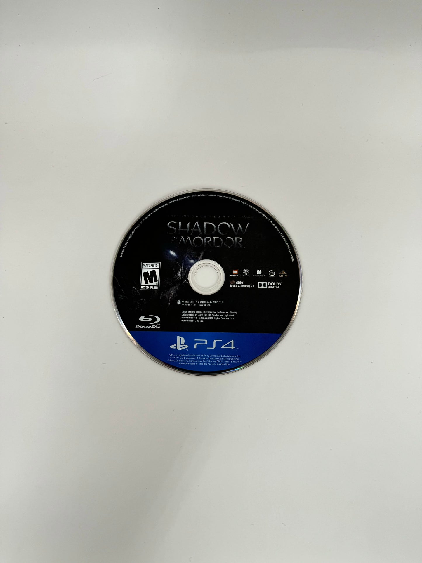 Middle Earth: Shadow of Mordor  (Sony PlayStation 4 PS4,  2014)