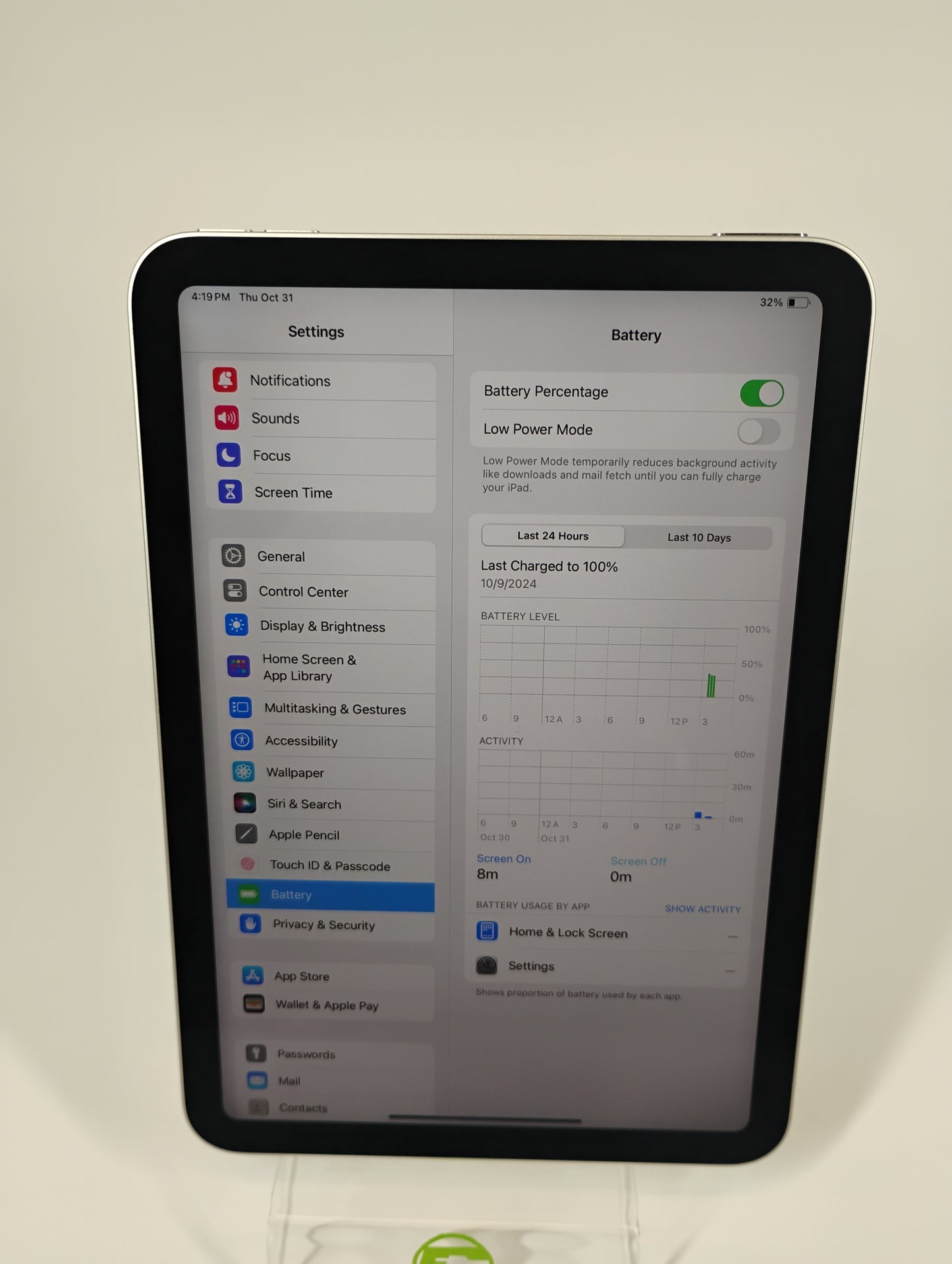 WiFi Only Apple iPad Mini 6th Gen 64GB Starlight MK7P3LL/A