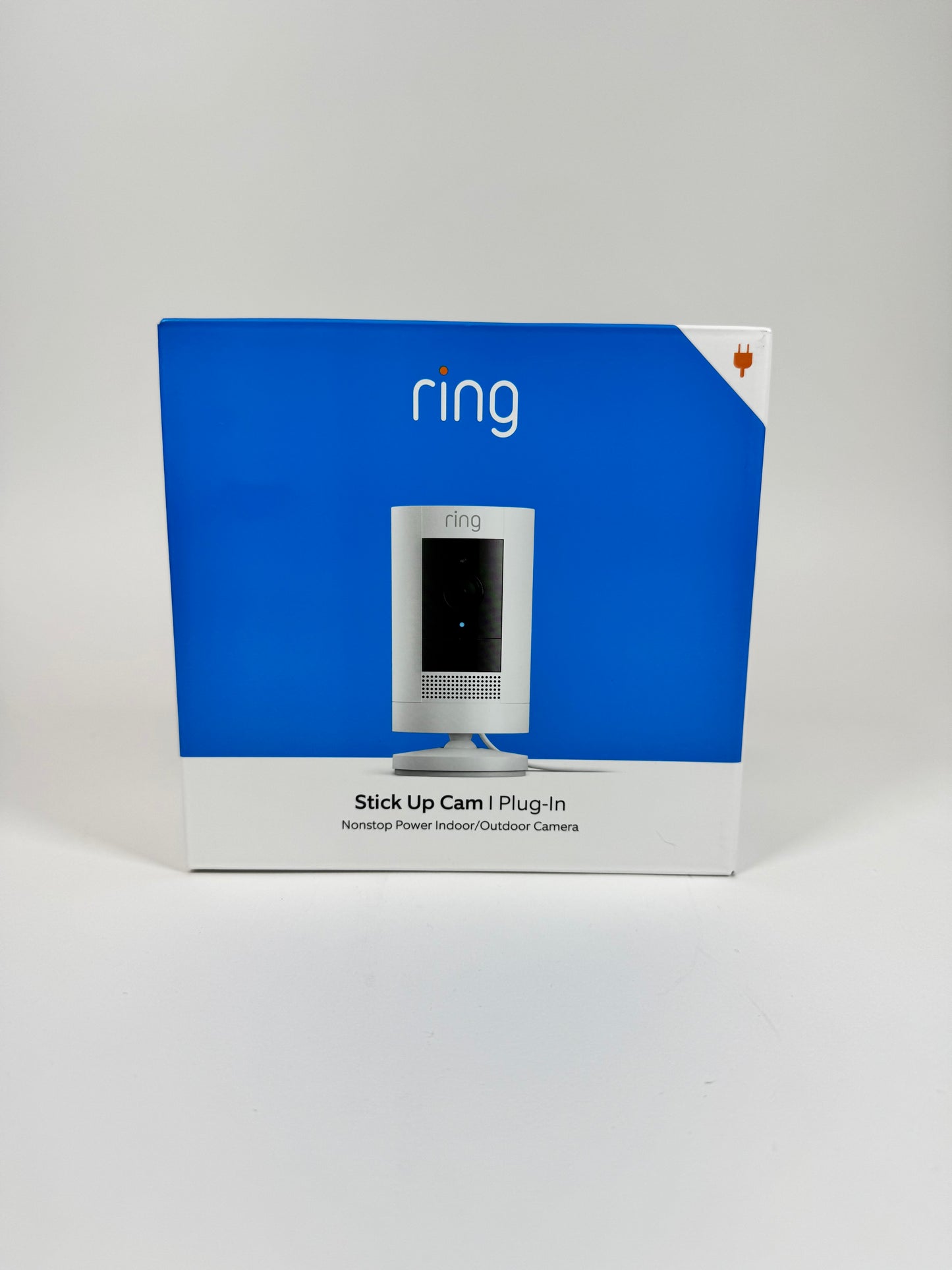 New Ring Stick Up Cam Plug-In Indoor/Outdoor Camera