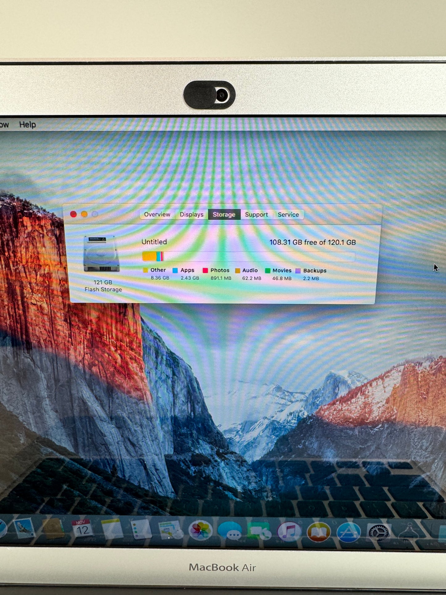 2015 Apple MacBook Air 13" i5 1.6GHz 8GB RAM 128GB SSD Silver A1466