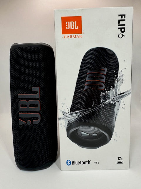 JBL Flip 6 Portable Waterproof Bluetooth Speaker Black JBLFLIP6BLKAM