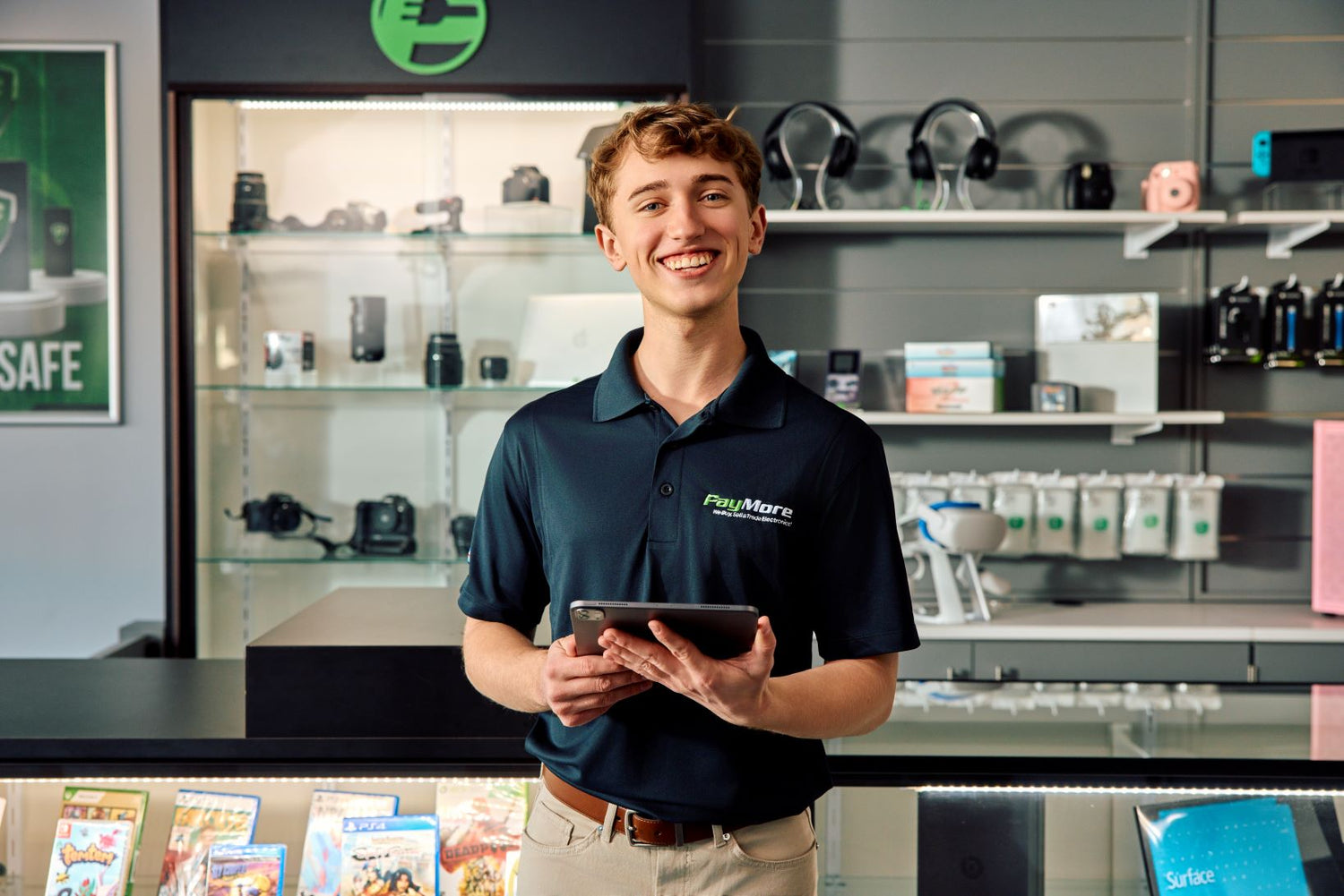 employee smiling